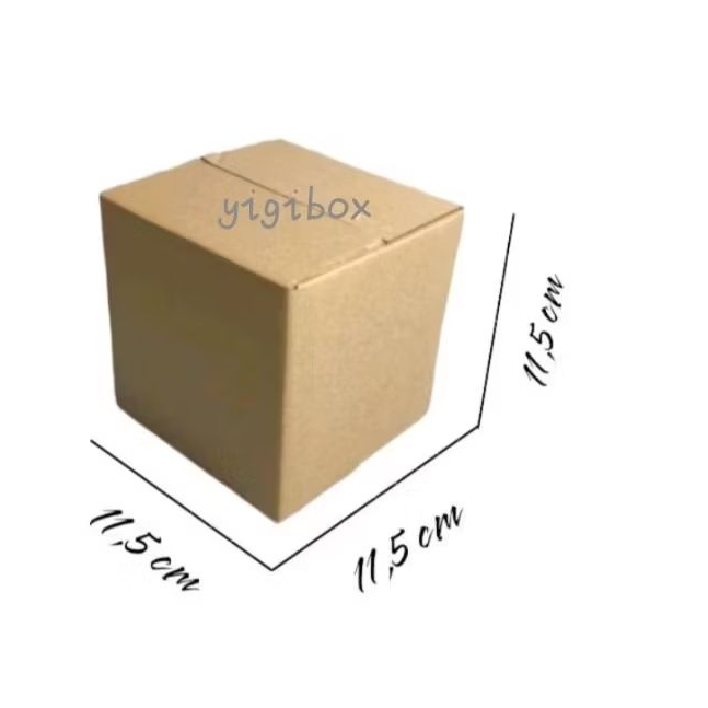 

Kardus Karton Box Ukuran 11,5x11,5x11,5 CM.... ST Single Wall Polos Untuk Packing Souvenir dll