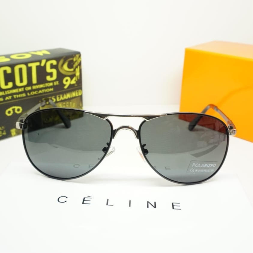 Kacamata polarized retro tangkai per frame besi original pria wanita/Kacamata hitam