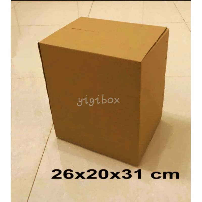 

Kardus Karton Box Ukuran 26x20x31 CM.... ST Single Wall Polos Untuk Packing Souvenir dll