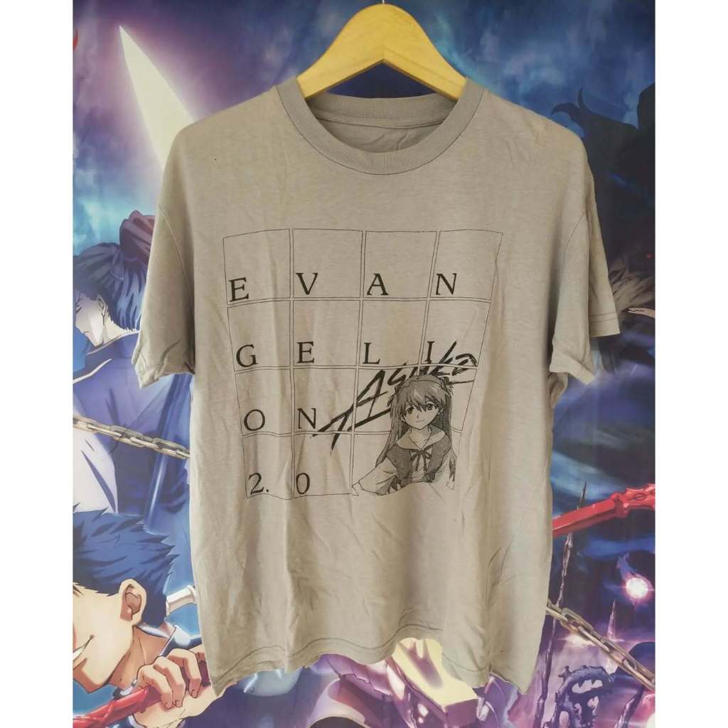 Asuka Art Evangelion Anime Official Tee Kaos Tshirt Original Second Merch Japan Korea Brand Vintage 