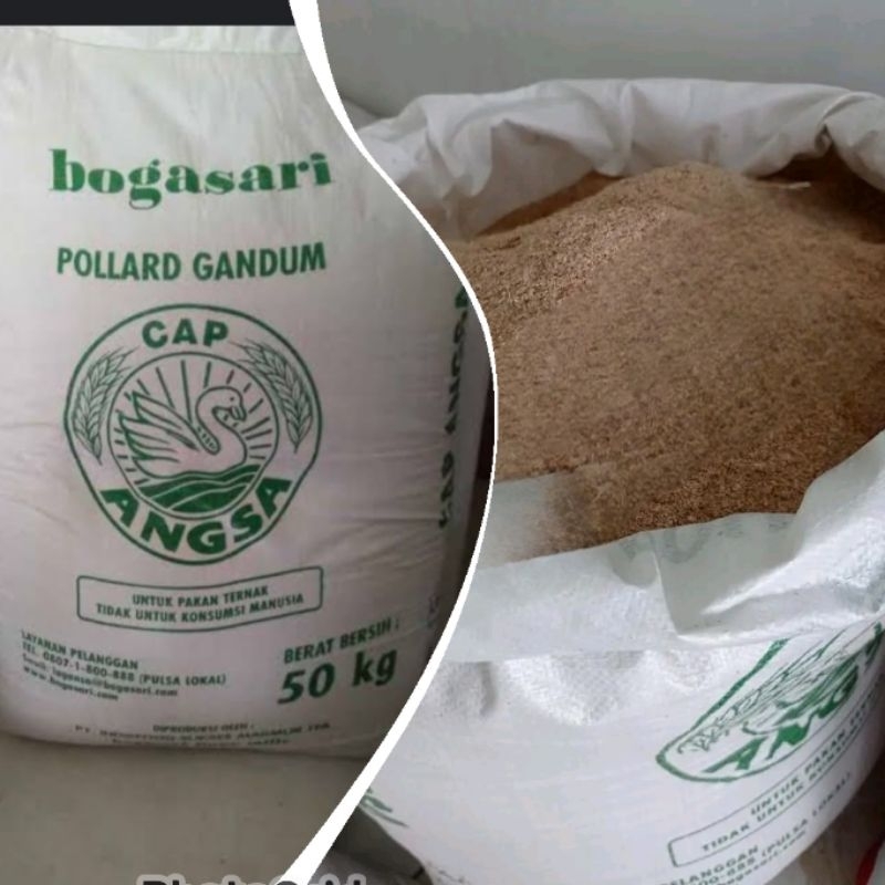 Pollard cap angsa bogasari pakan hewan ternak polar gandum 5 kg