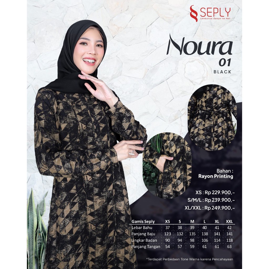 Gamis Daily Terbaru Noura 01 Black