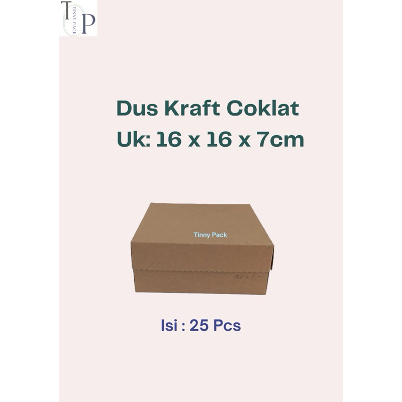 

Dus Nasi Kotak 16x16x7cm Kraft Coklat isi 25pcs / Kotak Nasi katering/ Dus Nasi/ Kotak Nasi Pesta/ Dus nasi hajatan