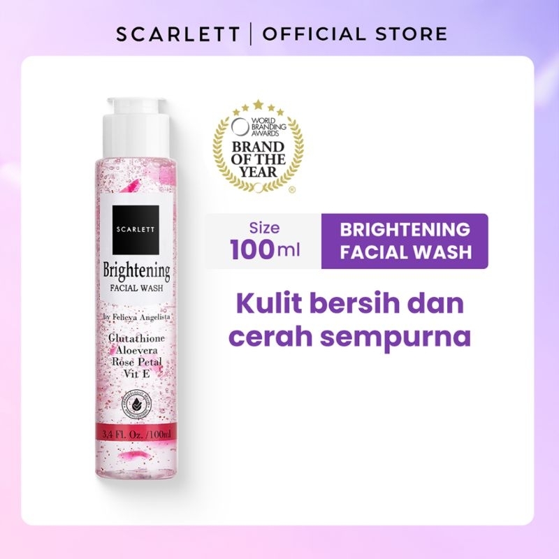 Scarlett Whitening BRIGHTENING Facial Wash - Sabun Cuci Muka Clean and Clear