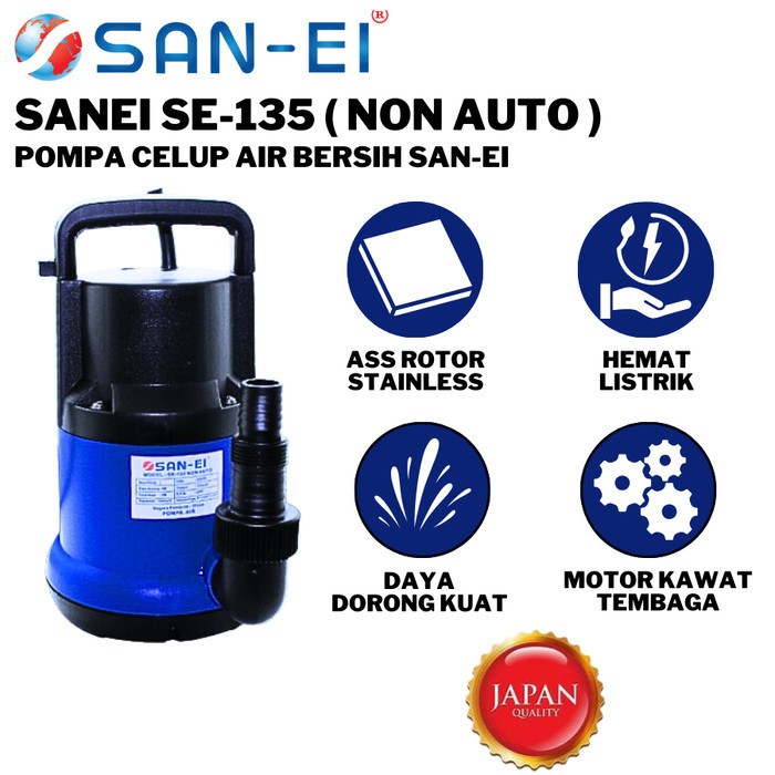 SAN EI POMPA CELUP AIR KOTOR SAN EI POMPA CELUP 135 NON AUTO POMPA KOLAM 135 NON AUTO