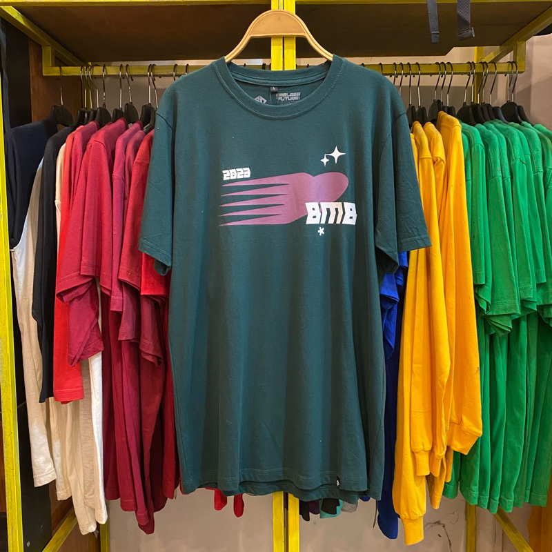 bmblbee tshirt lv - hijau botol / kaos pria