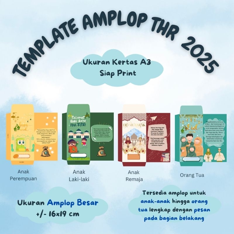 

Template Amplop Thr 2025 Aesthetic Format Ukuran Kertas A3 Siap Print