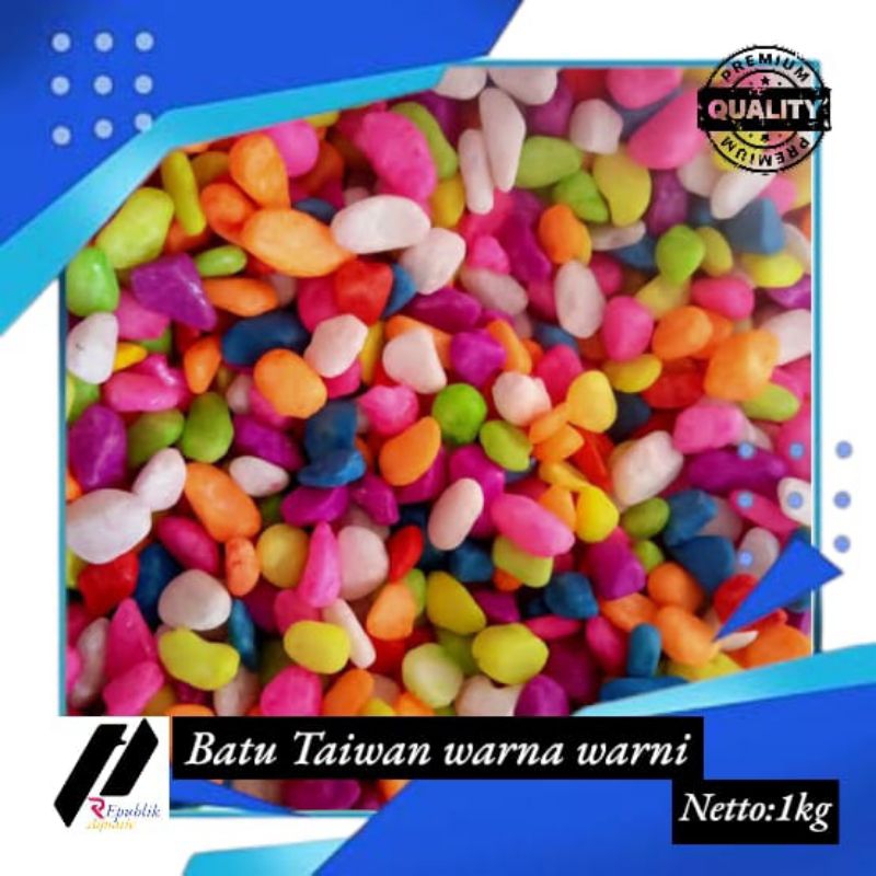 batu warna warni aquarium 1kg / baru warna warni aquascape / batu warna warni / batu taiwan