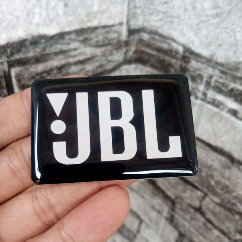 Emblem Resin Logo JBL Kotak hitam satuan