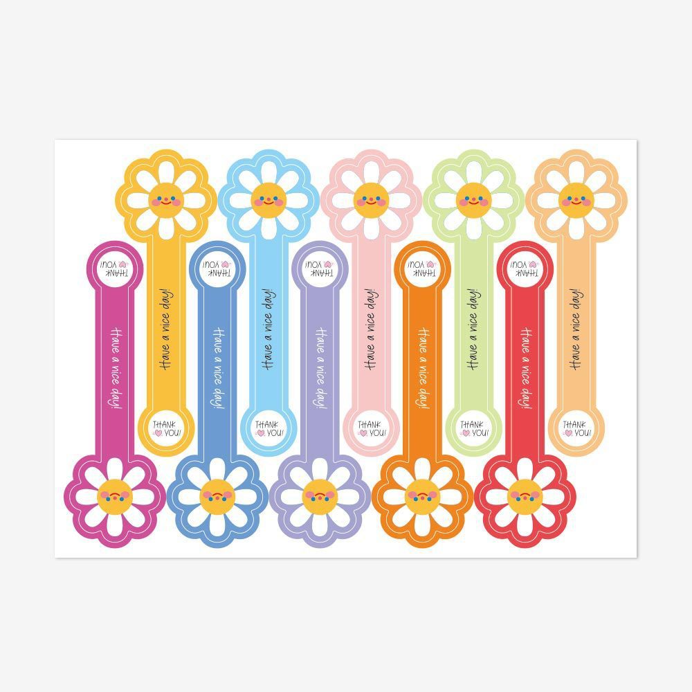 

(HOCANPARTY) (10 PCS) STIKER SEGEL LABEL TULISAN THANK YOU BERMOTIF HAVE A NICE DAY/ STICKER PENUTUP KARDUS/ PENYEGEL KEMASAN MAKANAN MINUMAN PUDING