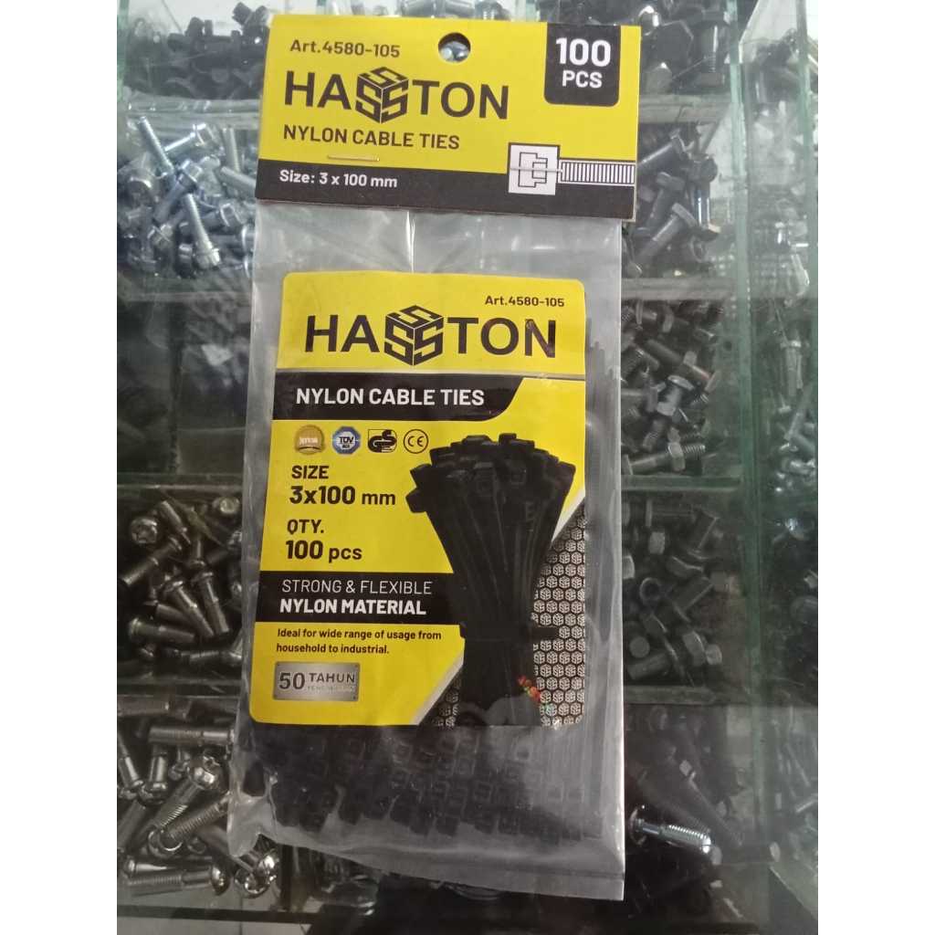

KABEL TIES HASSTON 3X100 MM (100PCS) HITAM