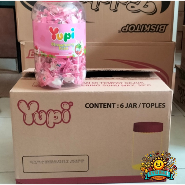 

Yupi Kiss Strawberry Jar/Toples (300Gr)