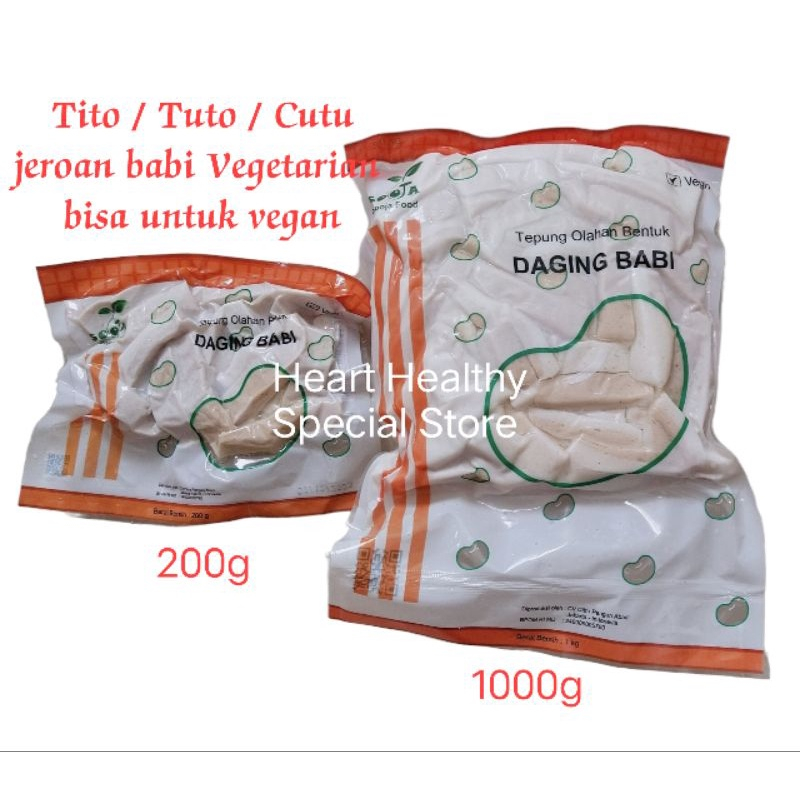 

Sooja Tito / Tuto / Cutu Jeroan Babi / Pig Belly Vegetarian 200g