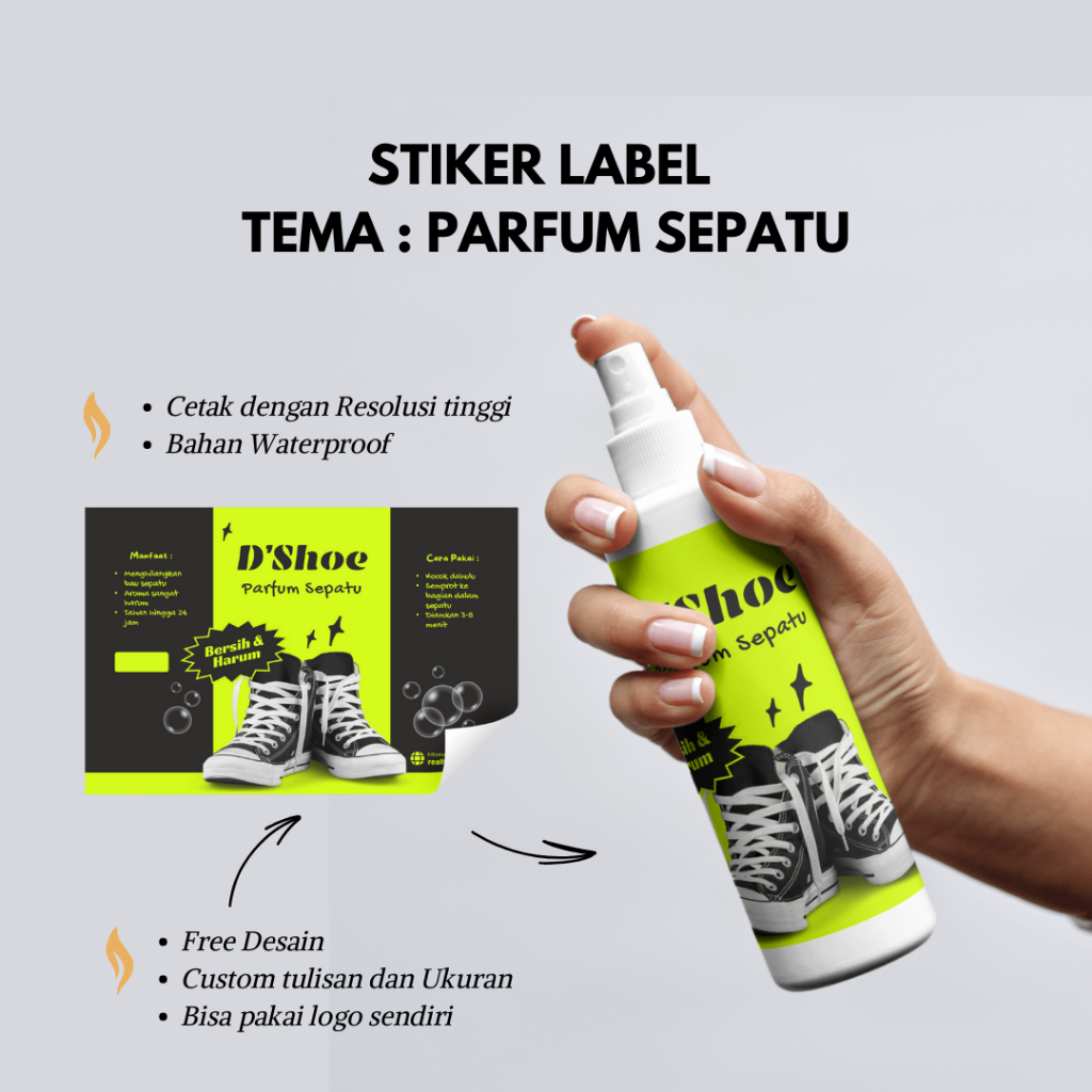 

Label Stiker Parfum Sepatu Free Desain