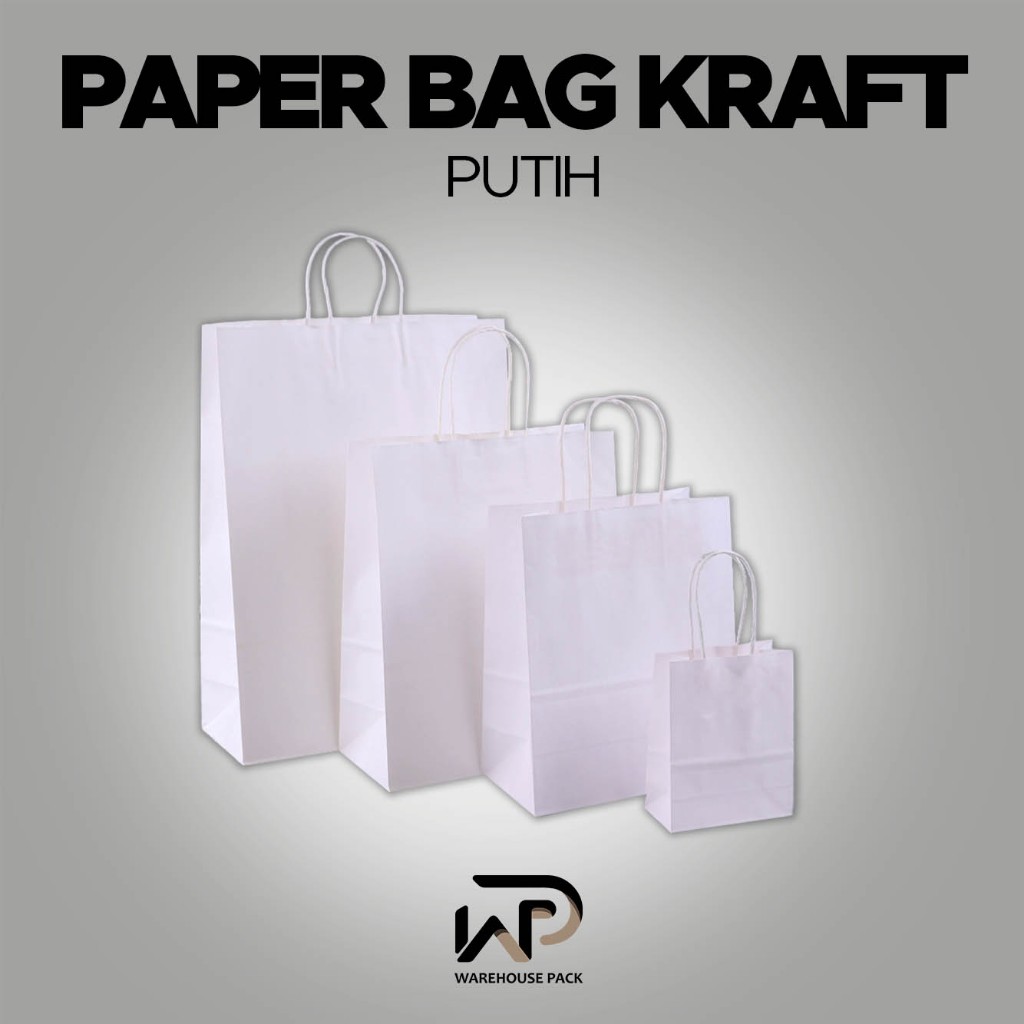 

Paperbag Kraft Polos Warna Putih | Paperbag Shopping Bag | Tas Kertas Polos Kraft Coklat | Paper Bag Kado souvenir wedding packing olshop