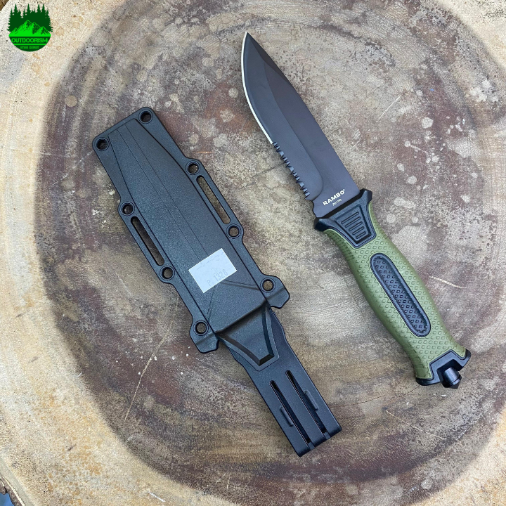 Ready Pisau Belati Rambo 2948B Untuk Kegiatan Camping outdoor Pisau Camping Survival Ori