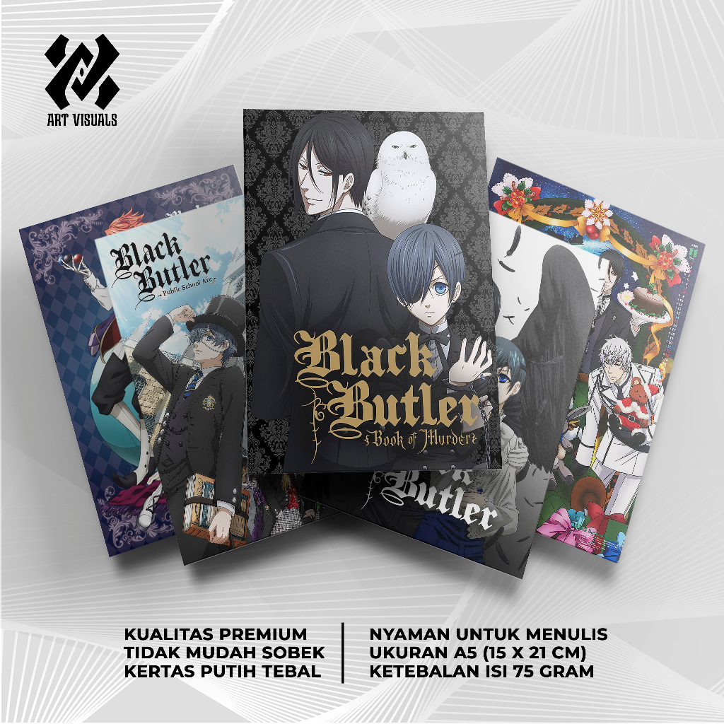 

Buku Tulis Custom Tema Anime Black Butler Terlengkap Termurah Model Bebas Pilih Foto / Buku Tulis Sekolah / Buku Catatan