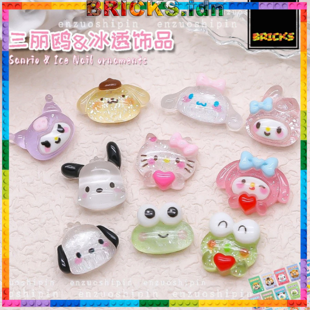 

Stiker 3D Resin Clay Sanrio Bling Cute Untuk DIY Dekor Gantungan Bricks,idn