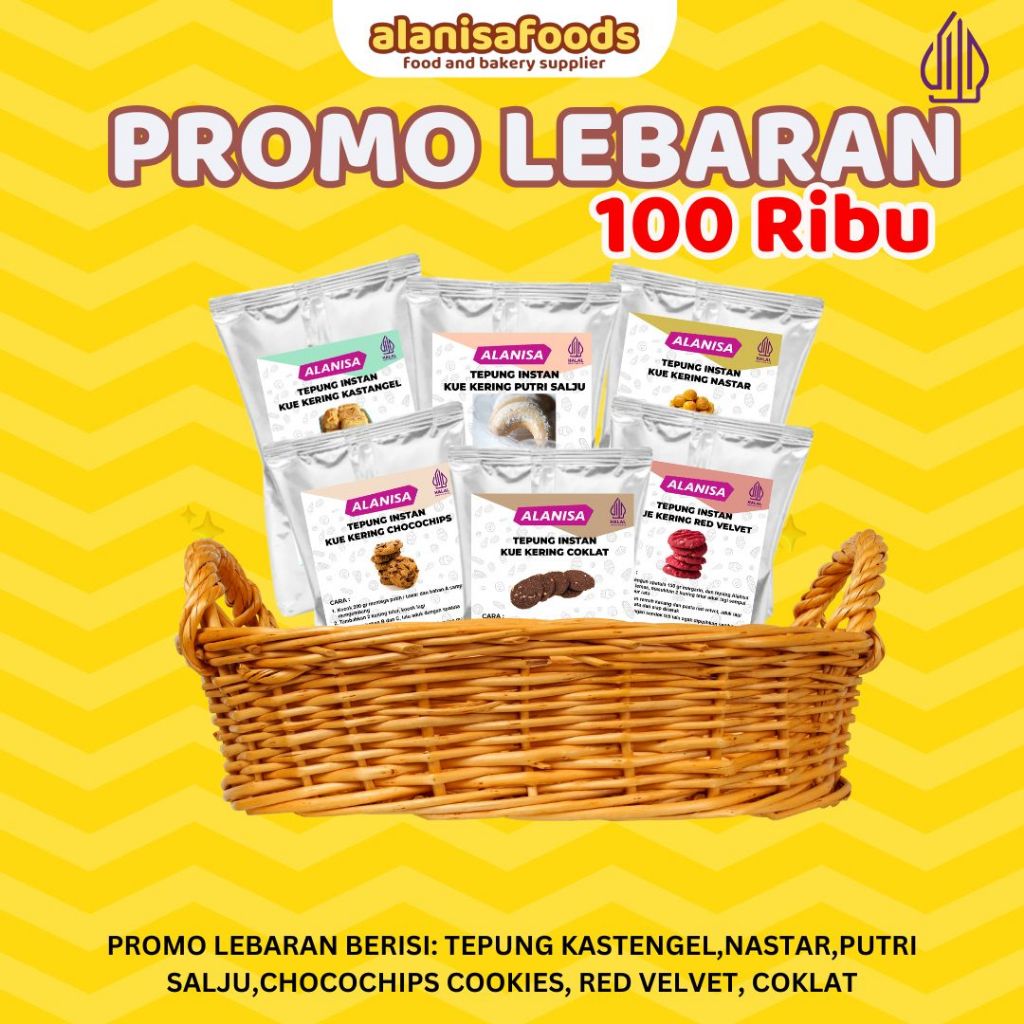 

PROMO LEBARAN TEPUNG KUE KERING ( KASTENGEL,NASTAR,PUTRI SALJU,CHOCOCHIPS,RED VELVET,COKLAT)