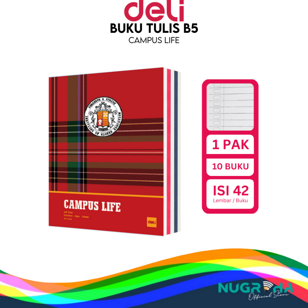 

2025 Buku Tulis Sekolah DELI 42 Lembar – Campus Life