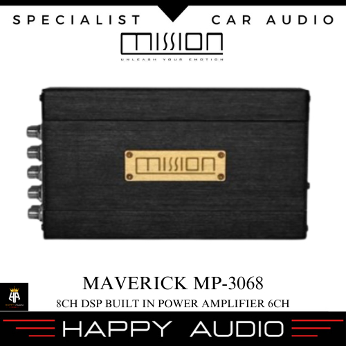 DSP Processor Mission Maverick MP-3068 DSP 8 Channel Built In Power Amplifier 6 Channel Original