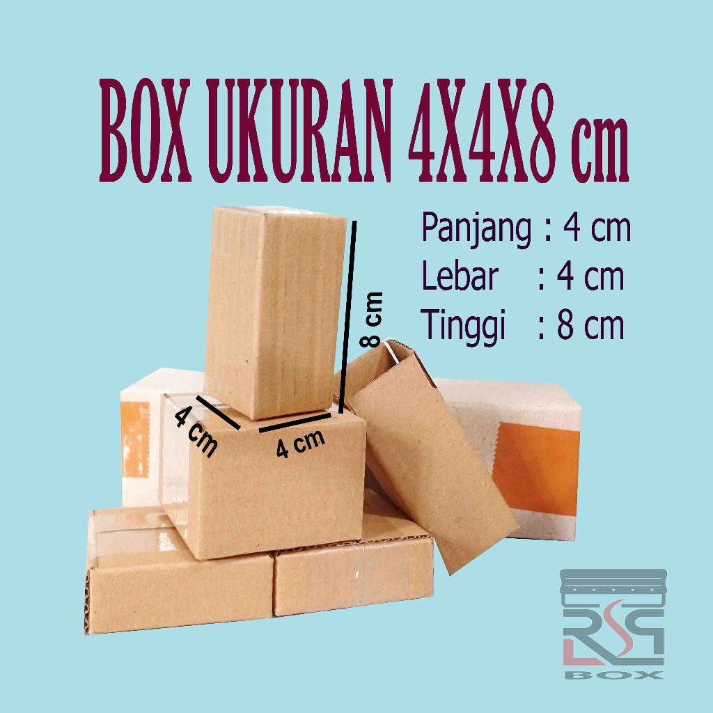 

Kardus packing ukuran 4x4x8 cm box packing karton box packaging online murah