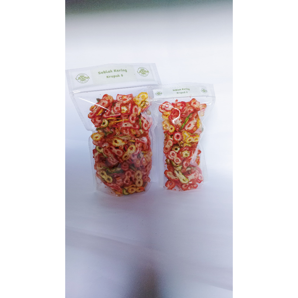 

(PAKET RESELLER) Seblak Kering krupuk 8 LASMA, kemasan standing pouch besar&kecil