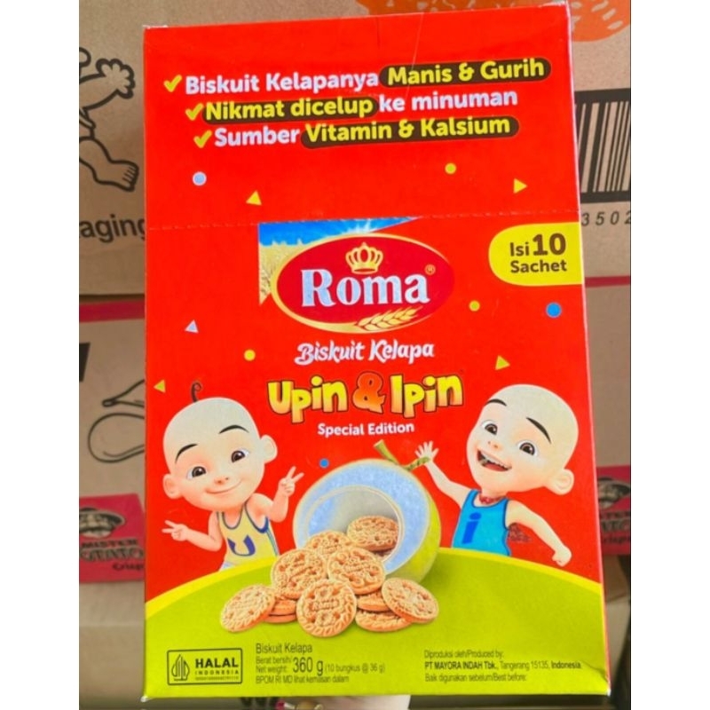 

Roma Biskuit Kelapa 300 g & Upin Ipin Special Edition 360gr