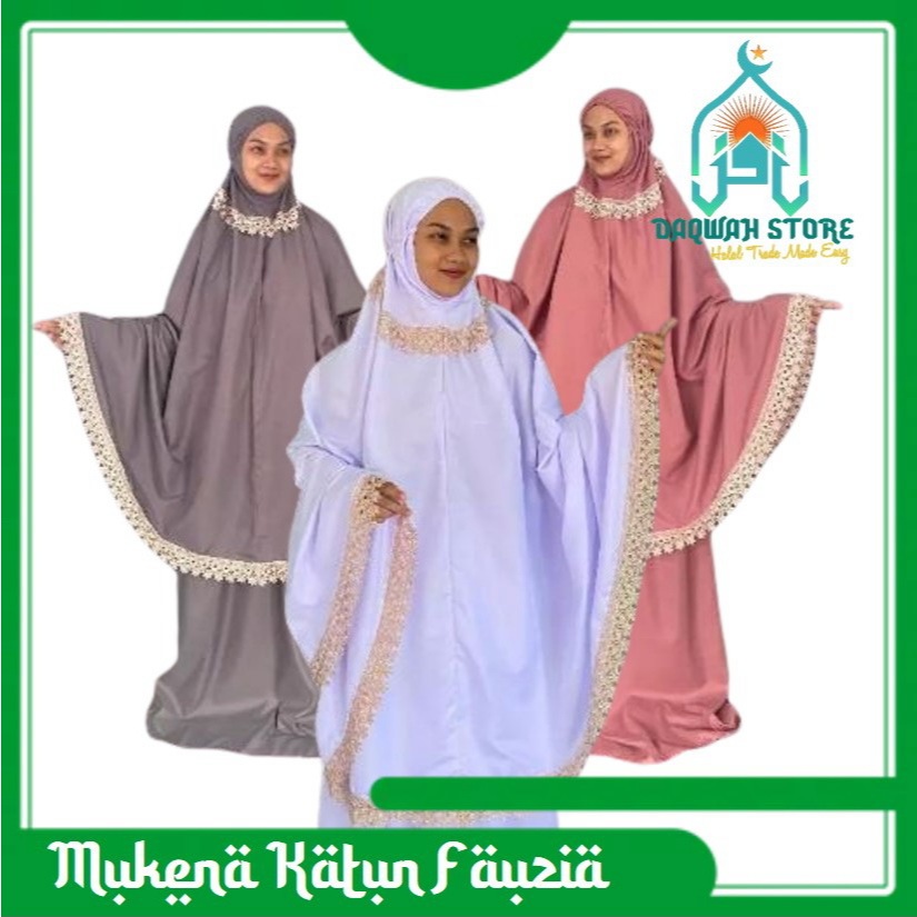 mukena katun bordir renda fauzia / mukena katun jumbo / mukena adem / mukena katun mikro / mukena bo