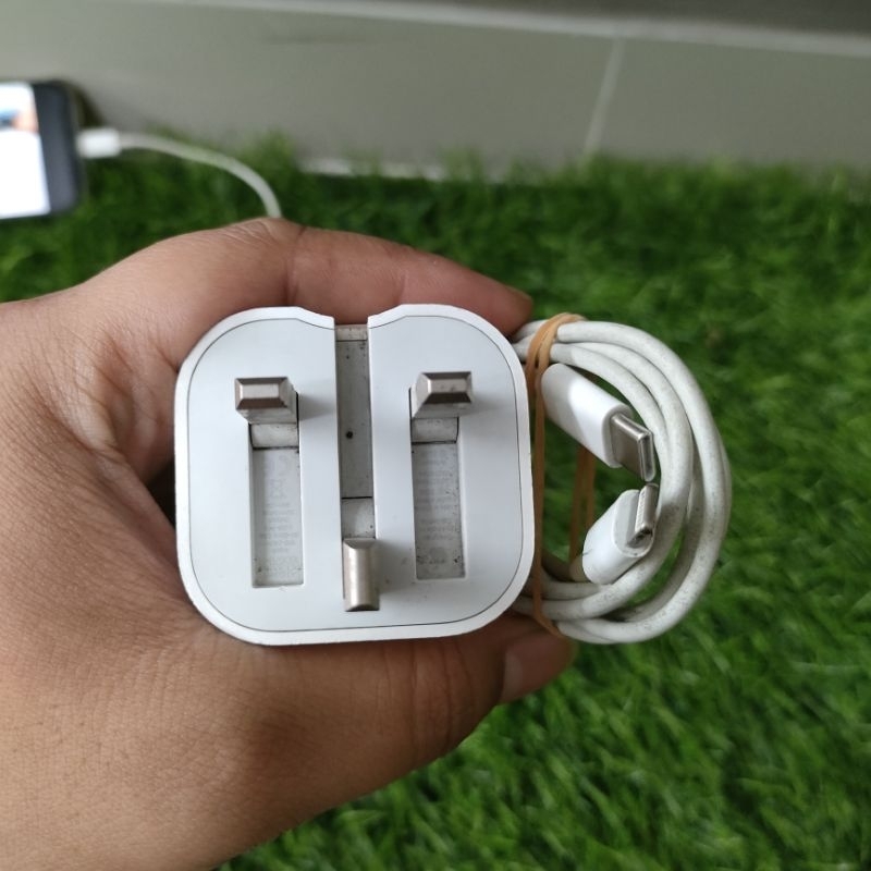 Charger iPhone 18W model kaki 3 18W Original bekas copotan ex iPhone 11 pro dll