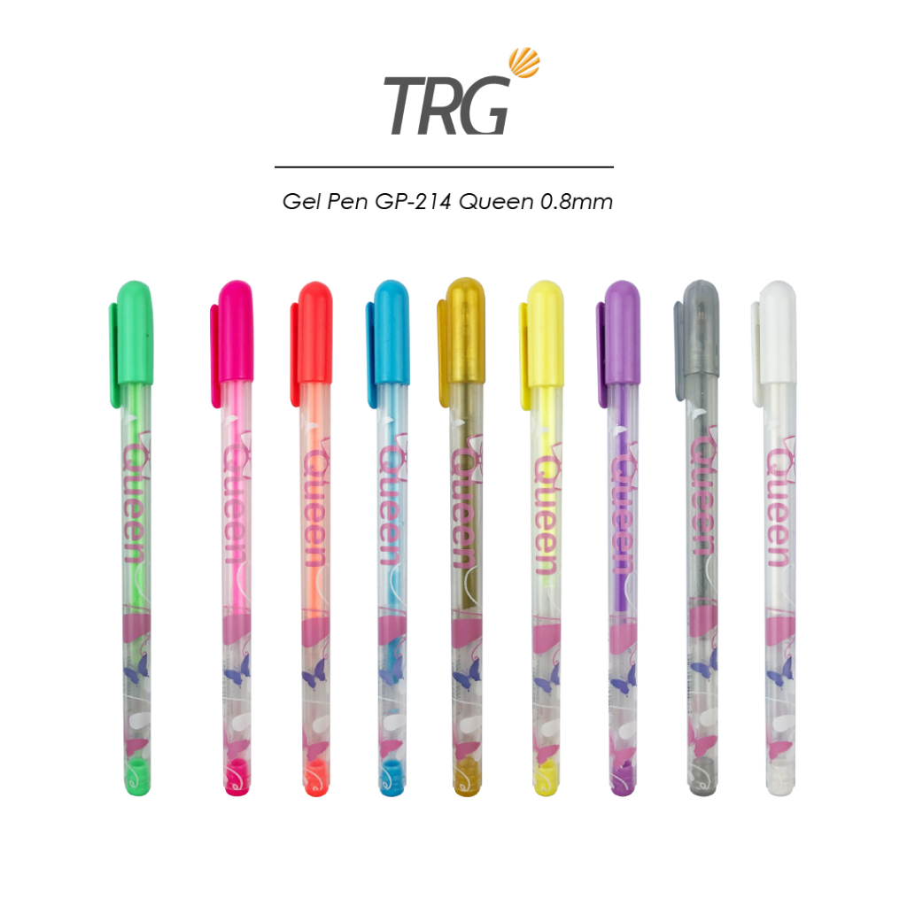 

TRG Queen White Color Gel Pen GP-214 0.8mm - Pulpen Bolpen Pena Putih Warna Warni 0,8 mm TRG
