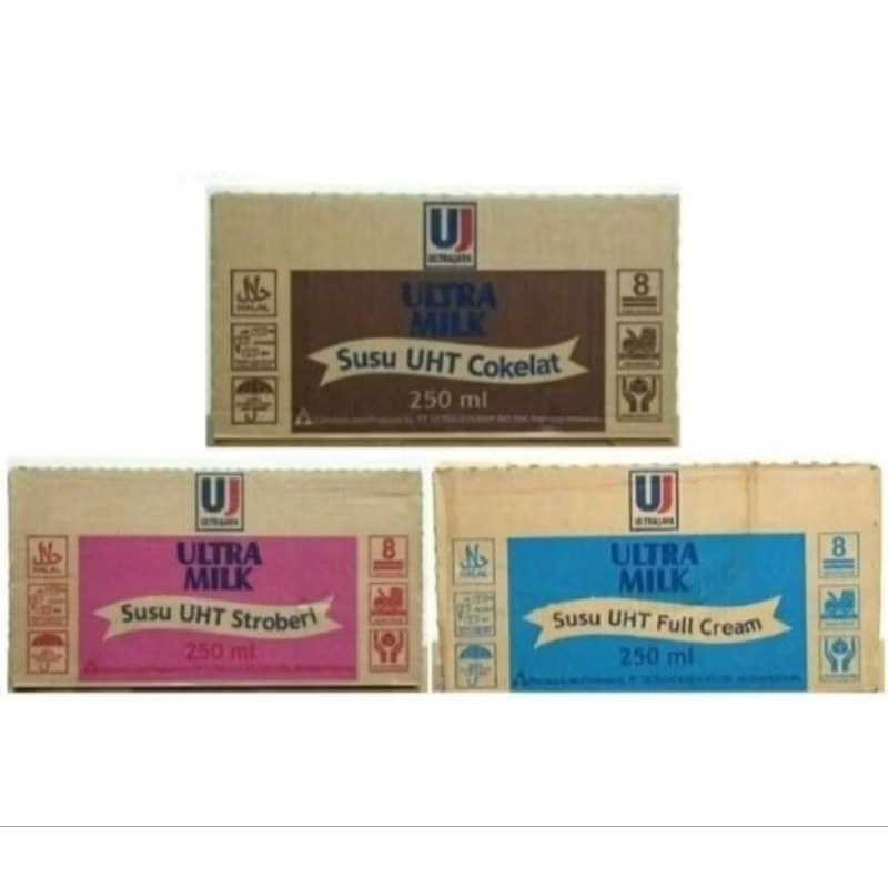 

susu ultra milk 200 ml isi 24 kotak