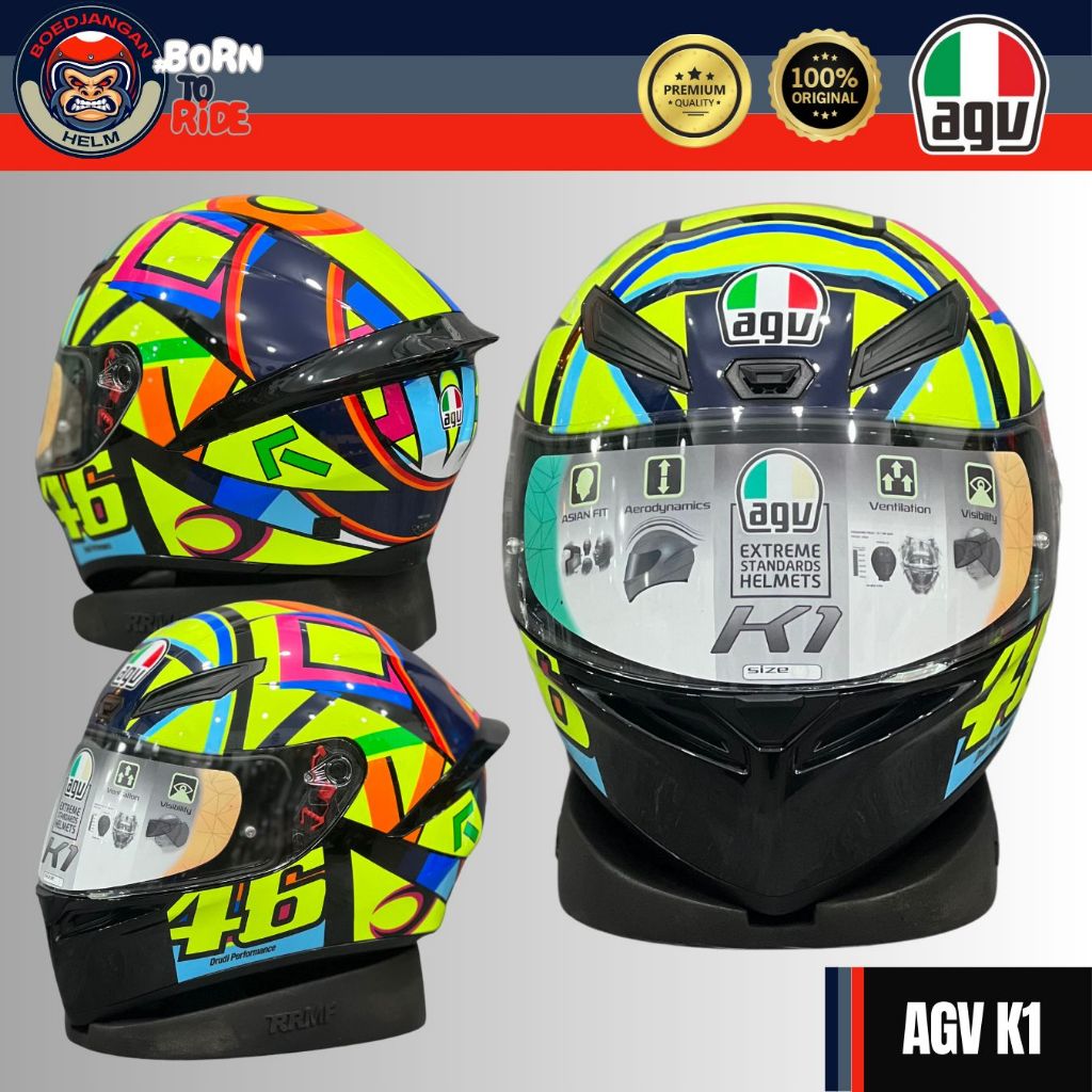 AGV HELM K1 GRAPICH - SOLELUNA 2017 - AGV ORIGINAL K1 - HELM AGV FULL FACE