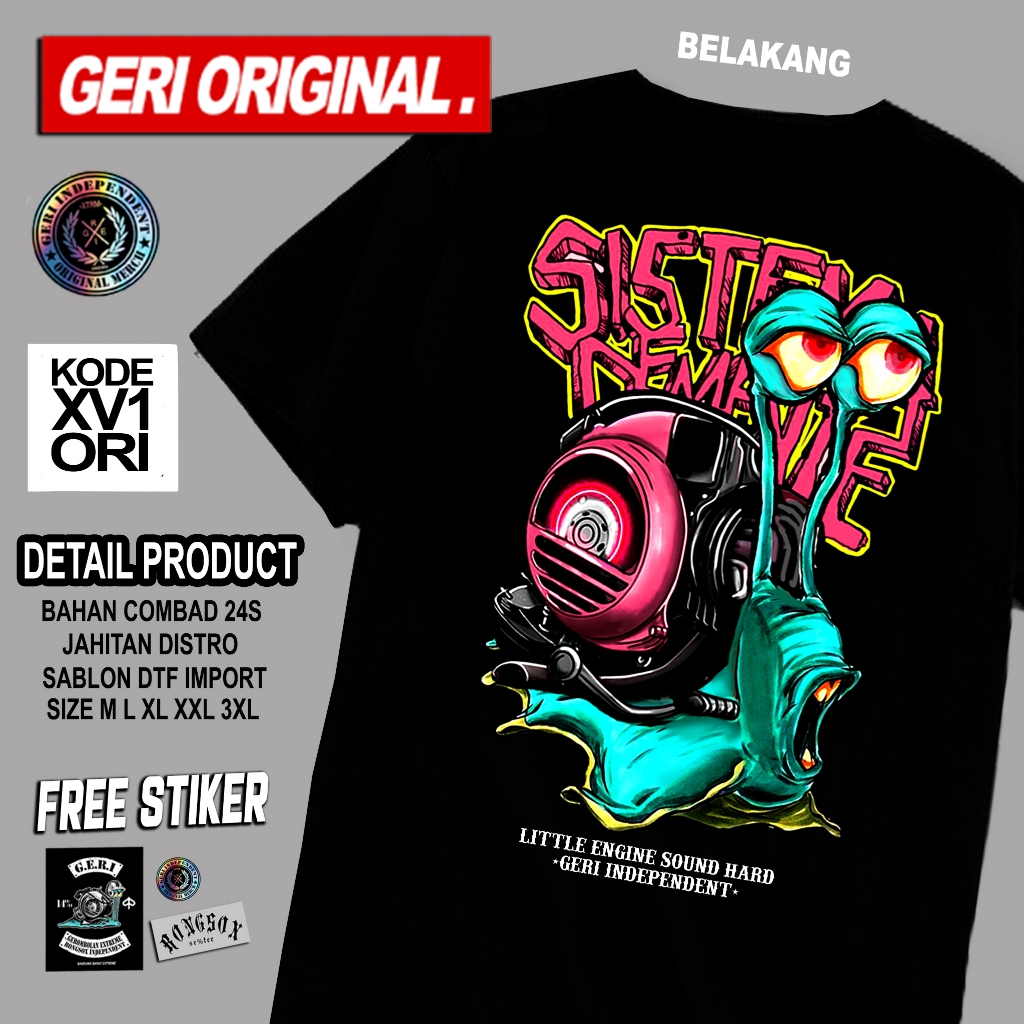 Kaos Vespa Geri original - Dm belakang