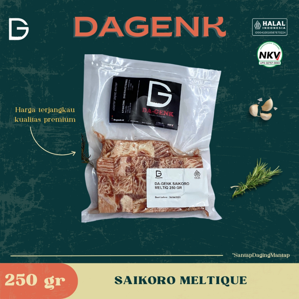 

SAIKORO MELTIQ PREMIUM - HALAL FRESH & READY TO COOK SATSET DAGENK