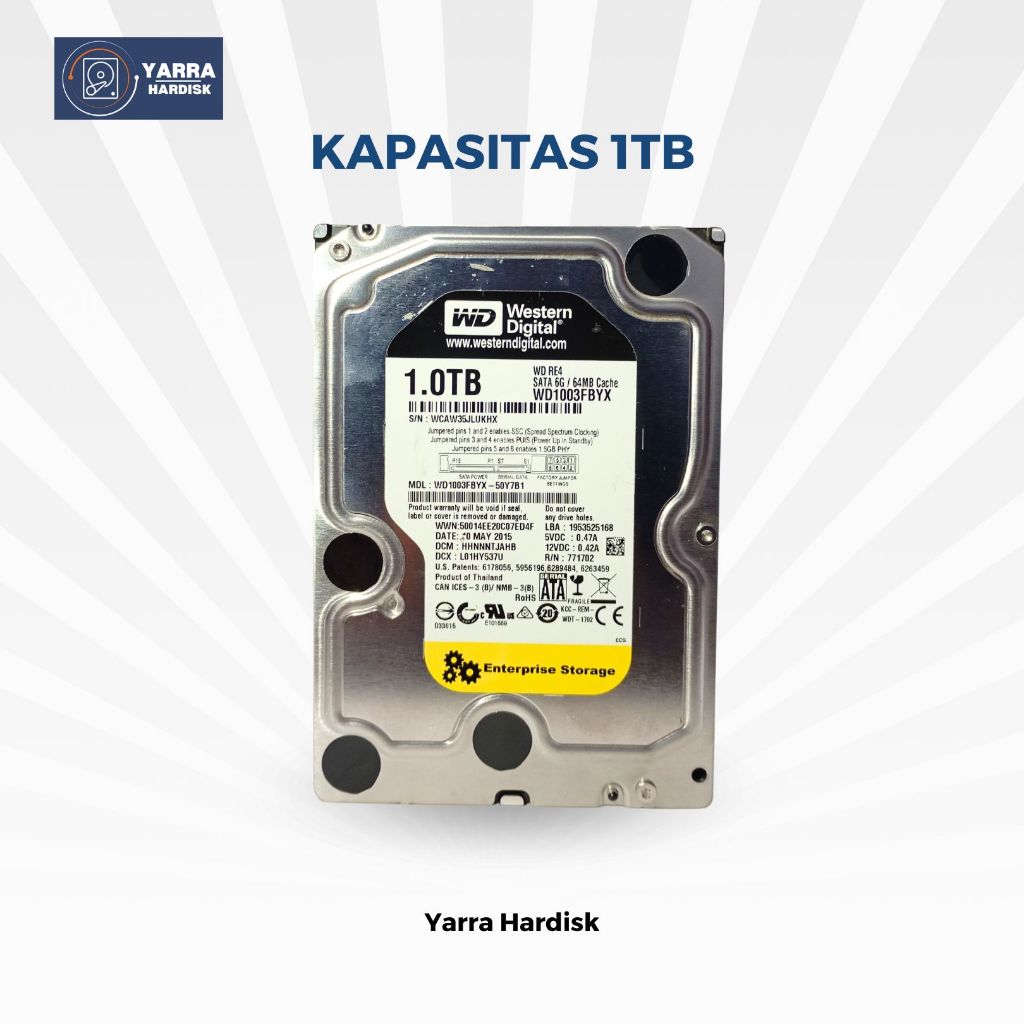 Hardisk 1TB WD Enterprise storage internal 3,5