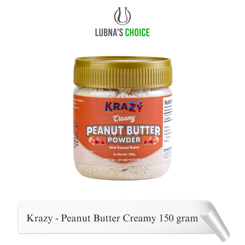 

Krazy Peanut Butter Powder Creamy, Selai Diet 180 gram