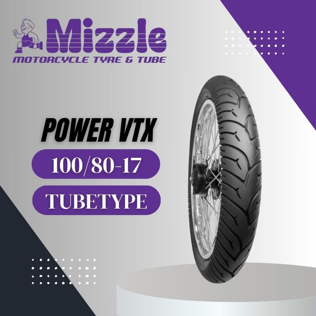 Ban Motor Mizzle Power VTX 100/80-17 Tubetype Ban Motor Bebek Ring 17