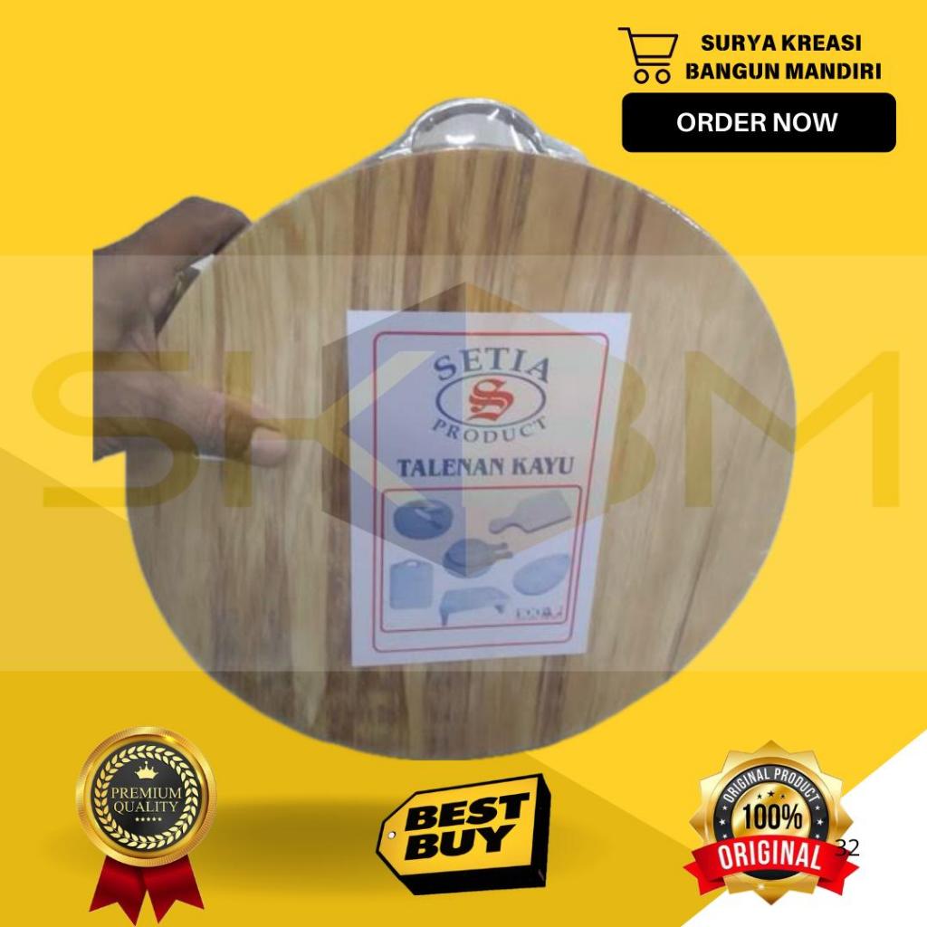 TALENAN KAYU / TALENAN DAGING SETIA BULAT - TALENAN KAYU SETIA KOTAK - TALENAN KAYU KAKI - chopping 
