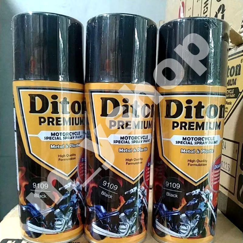 Baru Pilok Pilox Cat Diton Premium Black 9109 Hitam Hitam Glossy Hitam Polos Diton Premium 400Cc