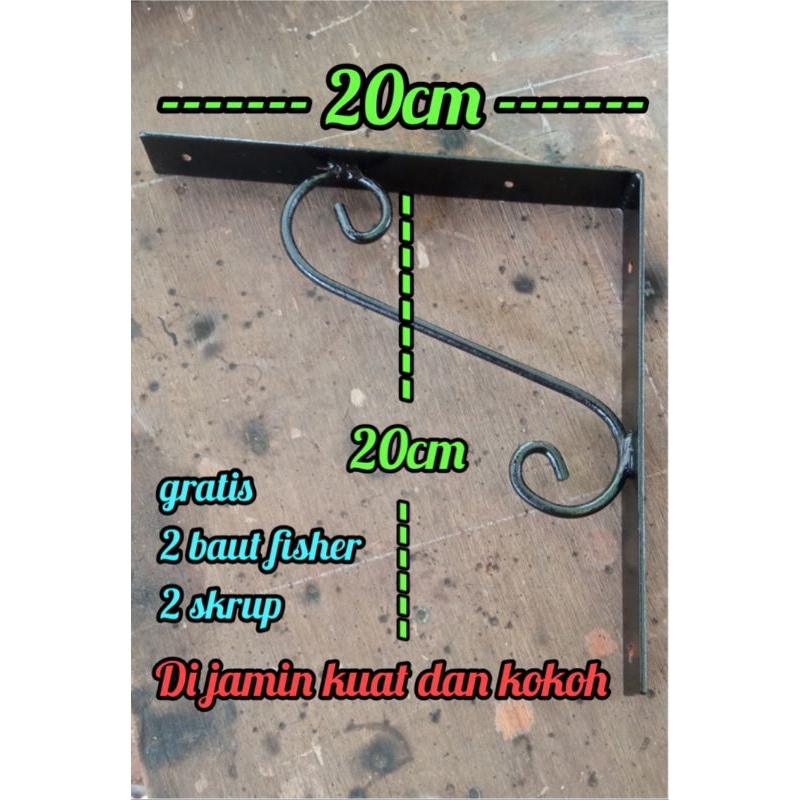 siku rak dinding, siku penyangga, siku rak gantung, siku tempel dinding