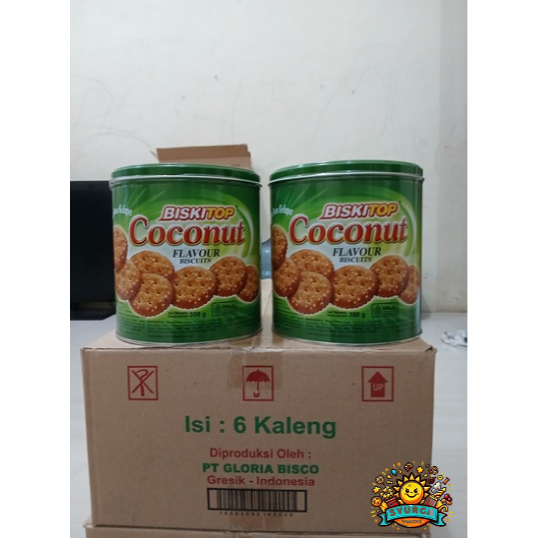 

Biskitop Biskuit Kaleng tin Chocolate Coconut Peanut Orange Dus / Kaleng Lebaran (Isi 6@350Gr)