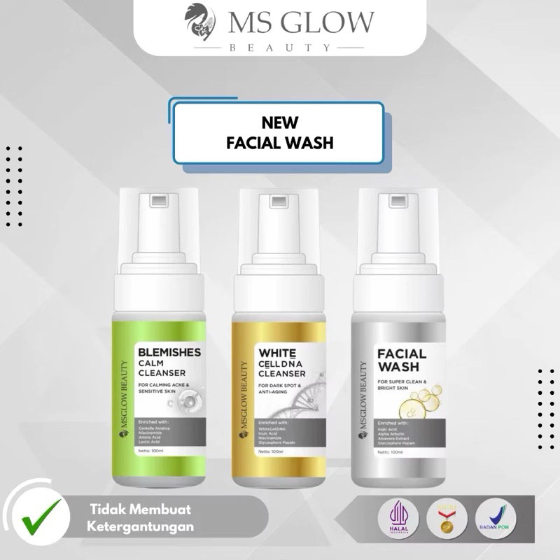Facial Wash Ms Glow Whitening Facial Wash Beauty Sabun Muka Wajah Cuci Muka Sabun Wajah Whitening Sa