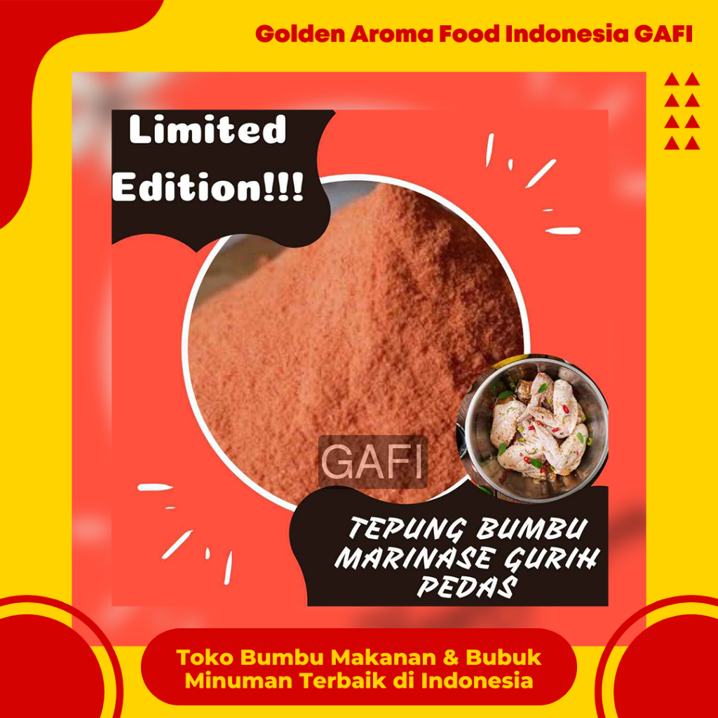 

GAFI Food Tepung Marinasi Ayam Gurih Pedas 1 Kg Enak Murah Lezat Gurih Tepung Marinade 1 Kg Spicy Marinet Kentucky Fried Chicken