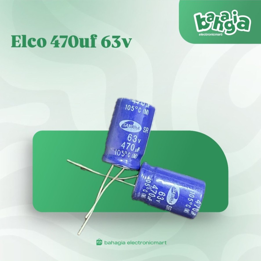 kapasitor capacitor elco 470uf 63v / 470 63v / 470 uf 63 v