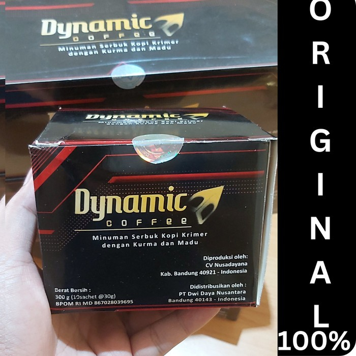 

KOPI DYNAMIC BOX - 1 BOX ISI 10 SACHET BPOM DYNAMIC COFFEE / KOPI DYNAMIC