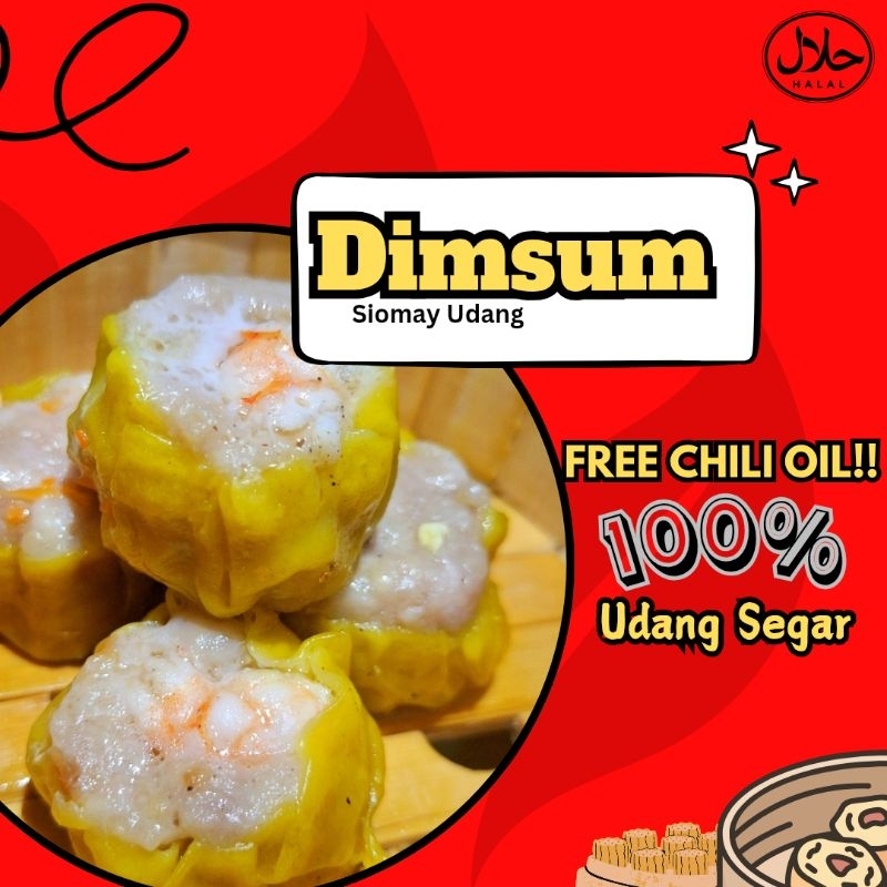 

Dimsum Siomay/Shiumai/Shiumay/somay Udang isi 24pca