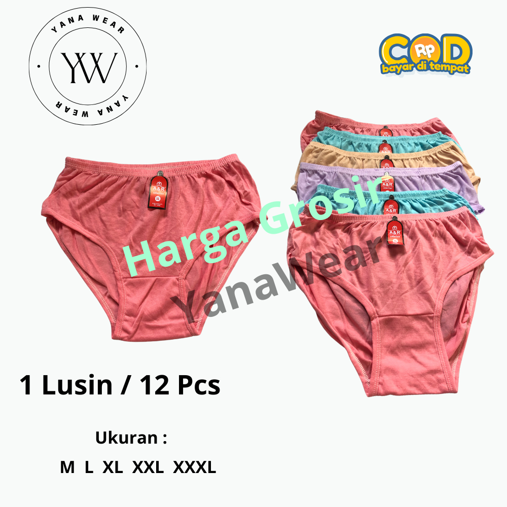 Yana Wear - Celana Dalam Wanita Karet Dalam Lusinan | CD Wanita ADR Pcs Lusin M L XL XXL XXXL