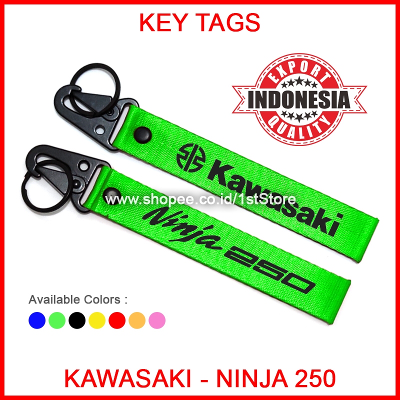 GANTUNGAN KUNCI NEW LOGO KAWASAKI NINJA 250 PREMIUM HIGH QUALITY KEYCHAIN KEY RING PILOT JET BAG BAG