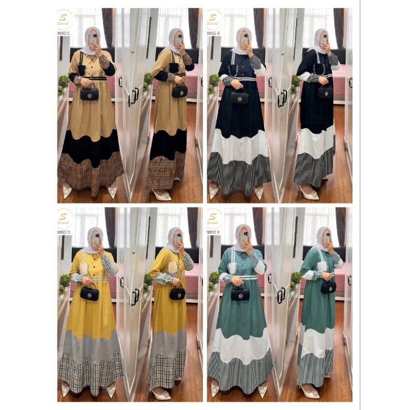 Gamis linen premium by Syaina Semut ori.. SALE ngabisin stock